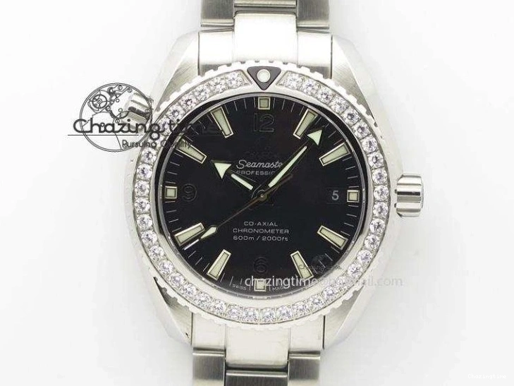 0117 Planet Ocean Master Chronometer 600M 45.5mm SS SCF 1:1 Best Edition Blue Bezel Blue Dial on SS Bracelet A9900 Super Clone Lightweight 7676